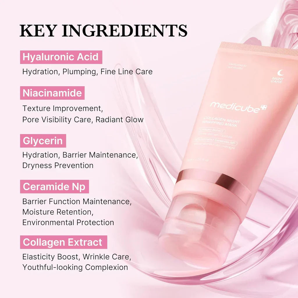 قناع تغليف ليلي بالكولاجين من ميديكوب