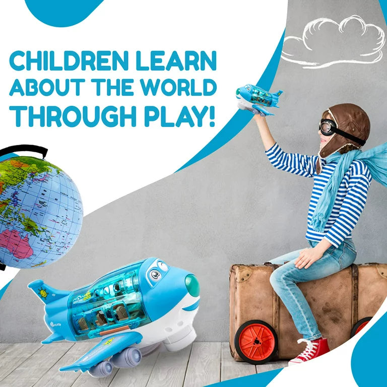 طائرة ذات تروس دوارة 360 درجة مع موسيقى وإضاءة